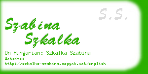 szabina szkalka business card